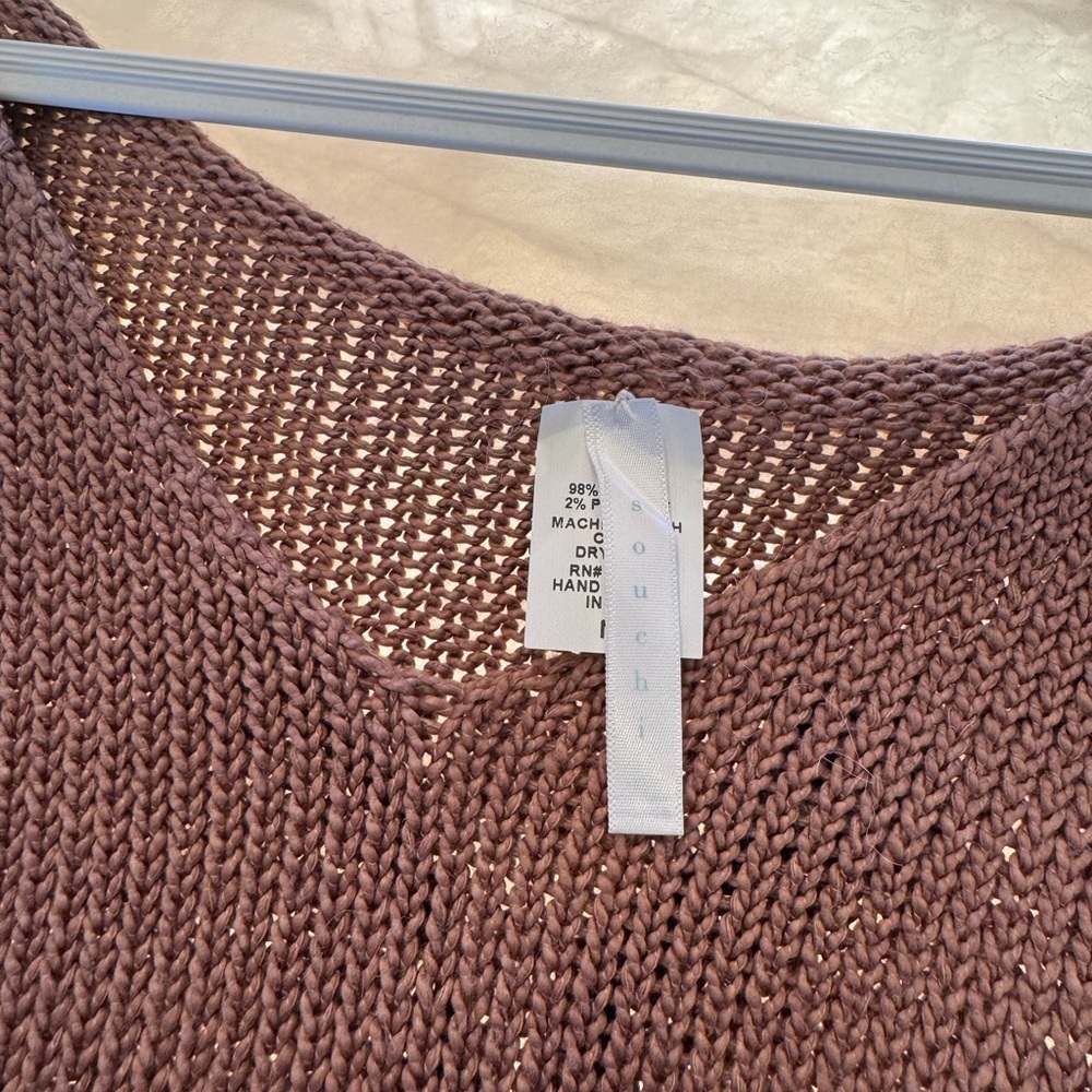 Women's V-Neck Sweater - Brown
